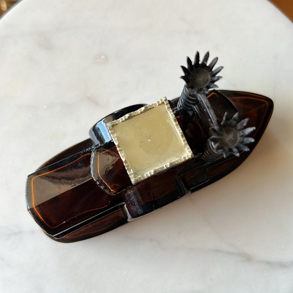 Vintage Avon Side Wheeler Tai Winds After Shave Cologne Decanter Glass Bottle - Picture 11 of 12